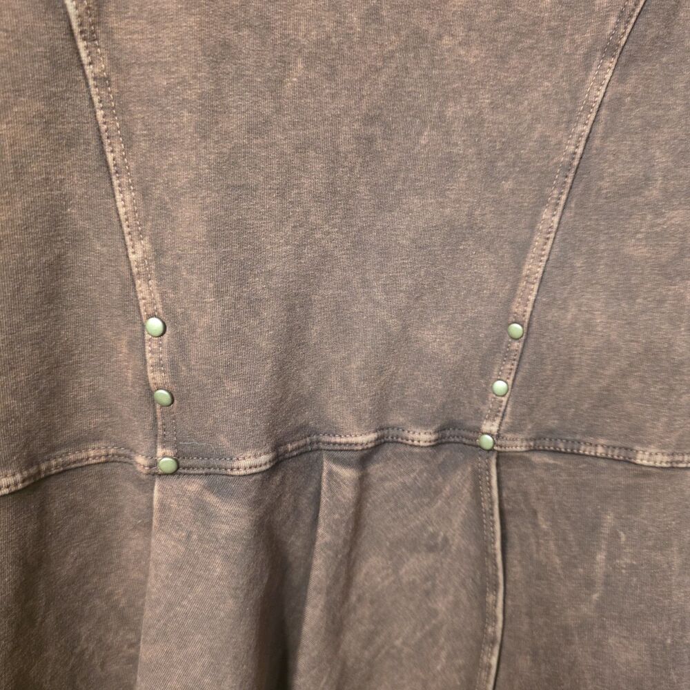 Testimony Los Angeles Brown Mineral Wash Open Cardigan Size Medium Western - Picture 10 of 11